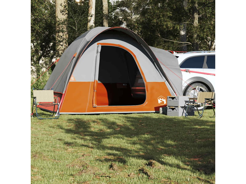  Tente voiture pour camping 4 personnes gris et orange imperméable shl83665  - Conforama D