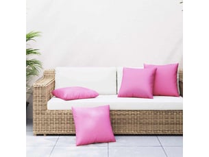 Lot de 4 coussins éparpillés tissu en polyester rose 60 x 60 cm cf60905