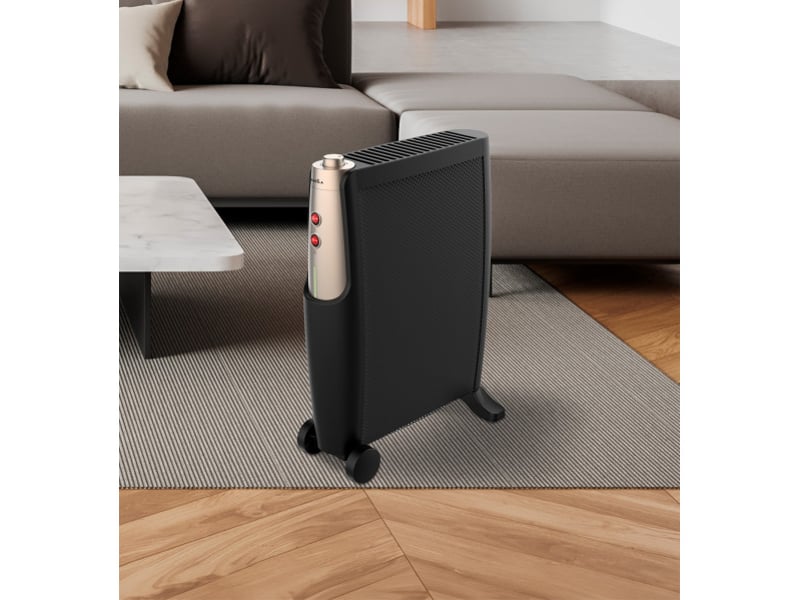  Fabrilamp imperial radiateur mica 2000 w 2 éléments noir et or 226722016 - Conforama E