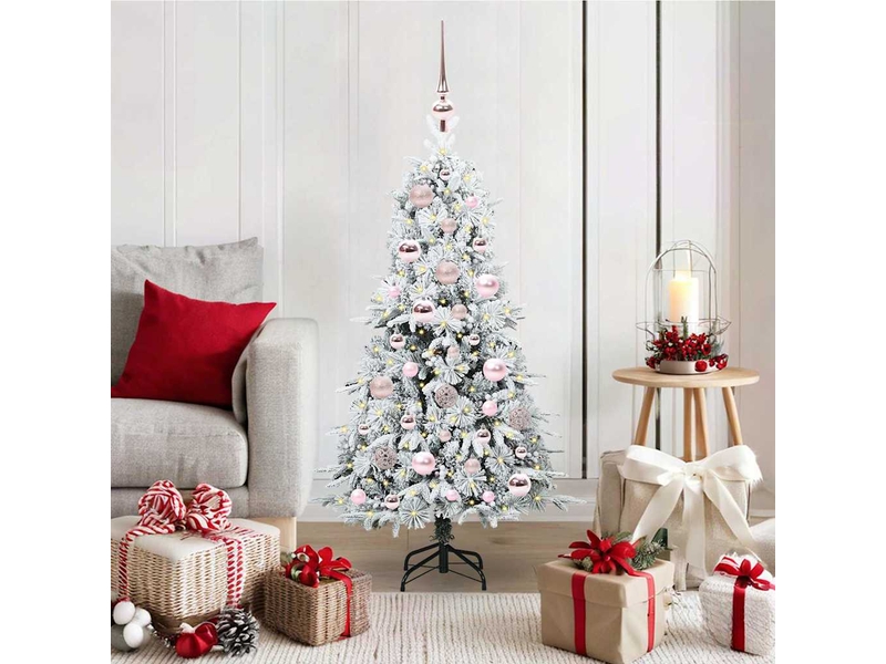  Sapin de noël - arbre de noël artificiel à branches articulées blanc 120 cm  - Conforama B