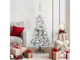 Sapin de noël - arbre de noël artificiel à branches articulées blanc 120 cm