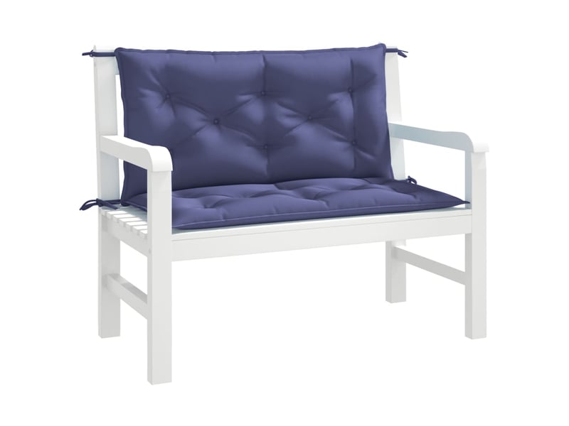  Lot de 2 coussins de banc de jardin, coussins d'assise bleu marine tissu oxford cf58645  - Conforama C