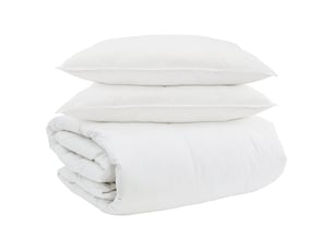 Ensemble de duvet avec oreiller 3 pièces - couette blanc plume de canard