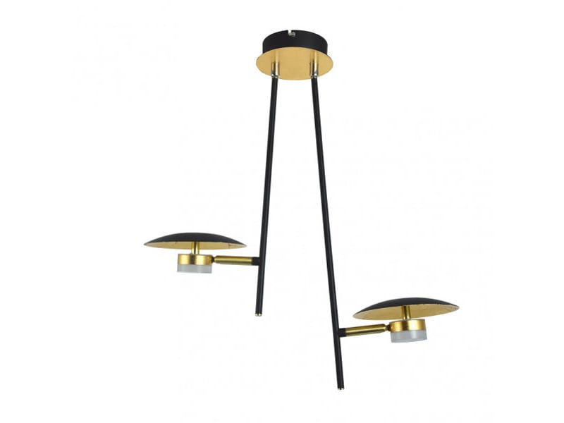  Fabrilamp ciudad del cabo, suspension, moderne, led, 12 w, 1080 lm, 4000 k, noirdoré, 52 x 49 x 15 cm 153692016 - Conforama A