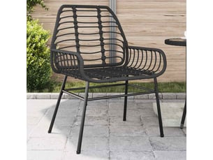 Lot de 2 chaise de jardin | chaise d'extérieur noir résine tressée shl4120
