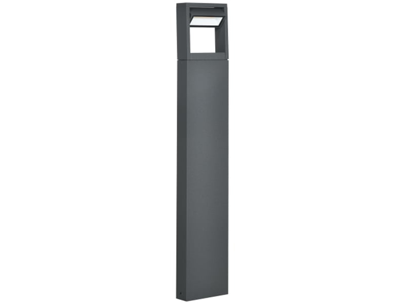 Borne de jardin led blanc chaud, aluminium gris foncé, angle réglable, ip65, étanche extérieur - Conforama A
