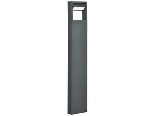 Borne de jardin led blanc chaud, aluminium gris foncé, angle réglable, ip65, étanche extérieur
