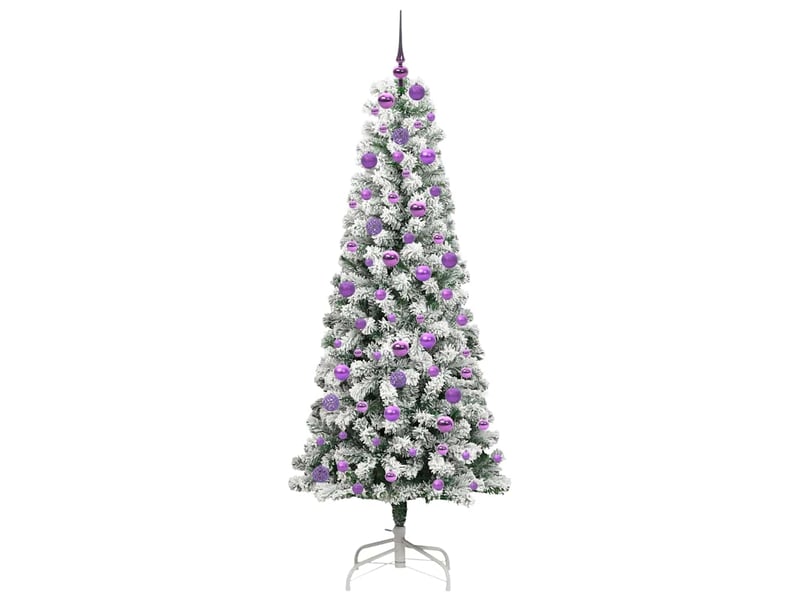  Sapin de noël, arbre de noël artificiel à branches articulées vert et blanc cf61128  - Conforama D