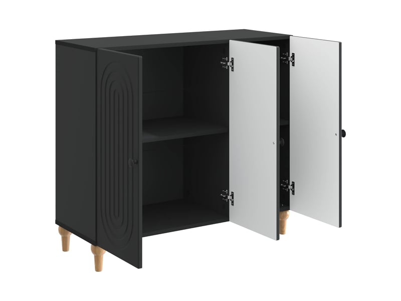  Buffet - bahut - meuble de rangement noir 89 x 34,5 x 80 cm bois d'ingénierie  - Conforama E