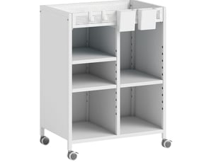 Bibliotheque coloris blanc 4 étagère(s) <strong>DESVIAE</strong> <strong></strong> - 34 cm x 69.5 cm