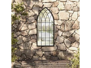 Miroir  à fixer coloris noir <strong></strong>  <strong></strong> - 100 cm x 45 cm