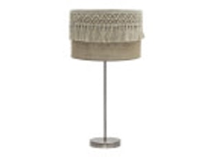 Lampe à poser fabrilamp ekaterina toile de jute 1 x e27 63 x 30 x 30 cm