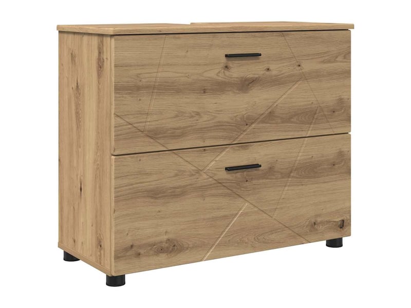 Cabinet de salle de bain, armoire salle de bain chêne artisanal 76,5 x 35 x 64 cm cf65297 - Conforama A