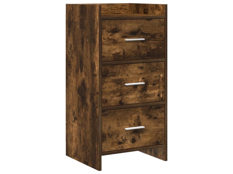  Buffet - bahut - meuble de rangement chêne fumé 40 x 36 x 80 cm bois d'ingénierie  - Conforama A