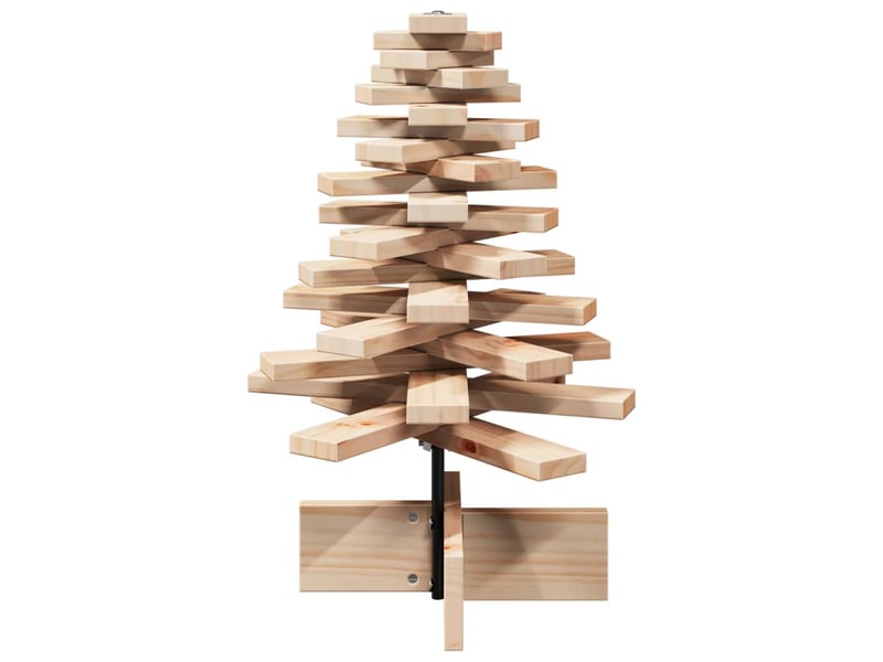  Arbre de noël, sapin de noël en bois pour décoration 60 cm bois massif de pin shl7362  - Conforama D