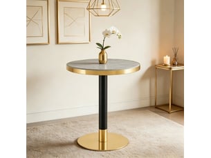 Table d’appoint ronde, 60 cm, table d’appoint table salon, design moderne, plateau mdf, piètement métal, coloris gris
