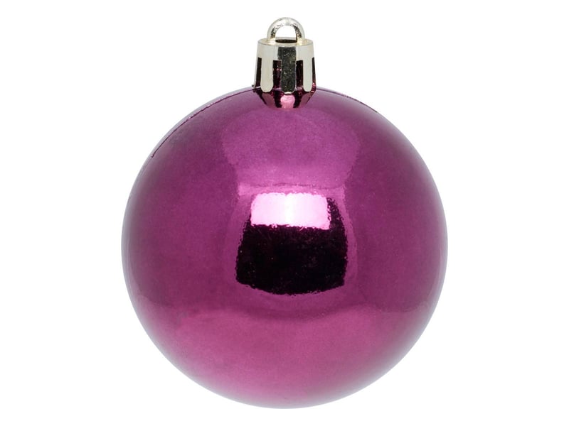  Lot de 18 boules de noël maison des couleurs 3cm violet  - Conforama E