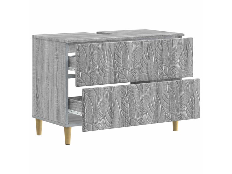 Meuble sous lavabo de salle de bain delft sonoma gris cf64865  - Conforama C
