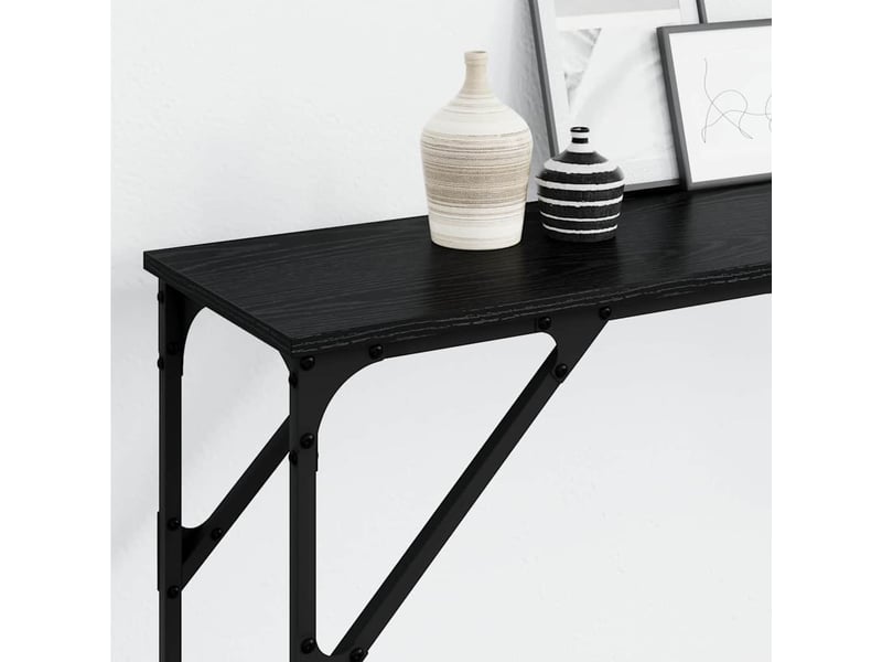  Table console - table d'appoint - table d' entrée chêne noir 200 x 29 x 75 cm  - Conforama D