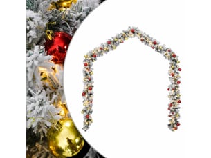 Guirlande de noël avec boules et lumières led vert 20 m pvc
