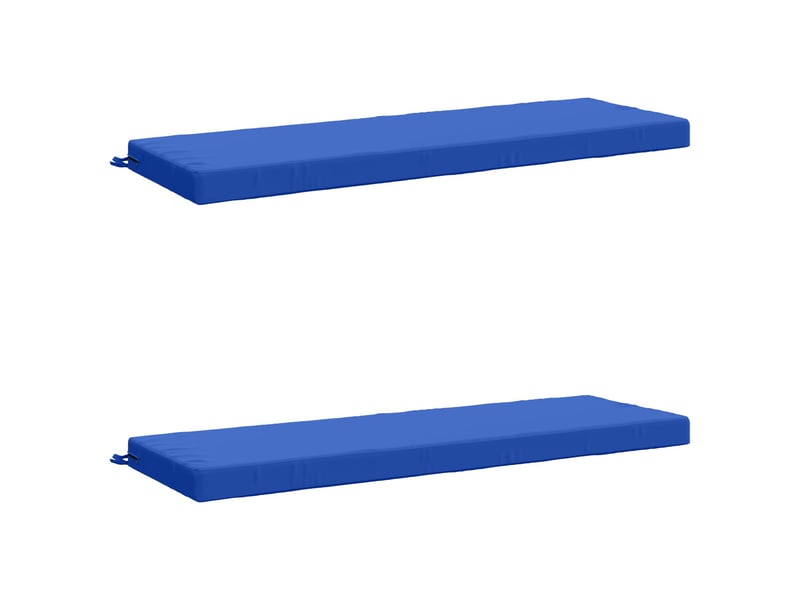  Lot de 2 coussins de banc, coussins d'assise soest 100 % polyester bleu royal cf57143  - Conforama B