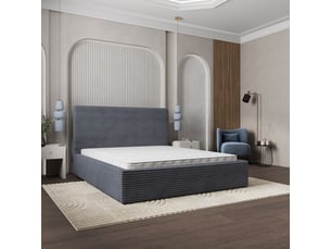 Lit coffre 160x200 cm <strong>MASSENO</strong>  <strong></strong> coloris gris