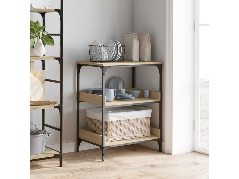  Desserte de cuisine, chariot de rangement chêne sonoma 60x41x80,5 cm  - Conforama D