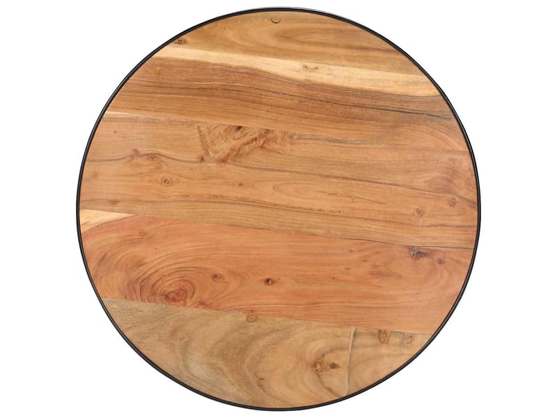  Table basse - table de salon - table à thé noir 68x68x36 cm bois d'acacia massif  - Conforama C