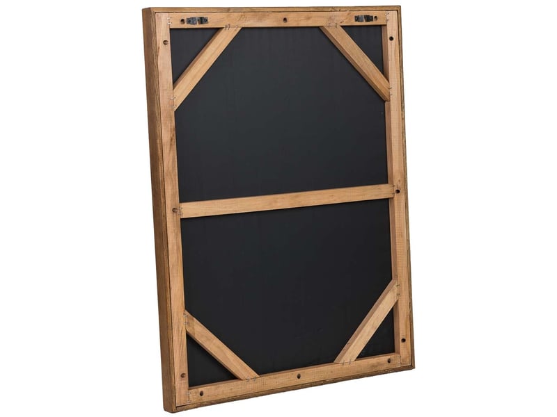 Tableau en bois fait main recyclé avec relief beige et noir 62x4x82 cm h - Conforama D