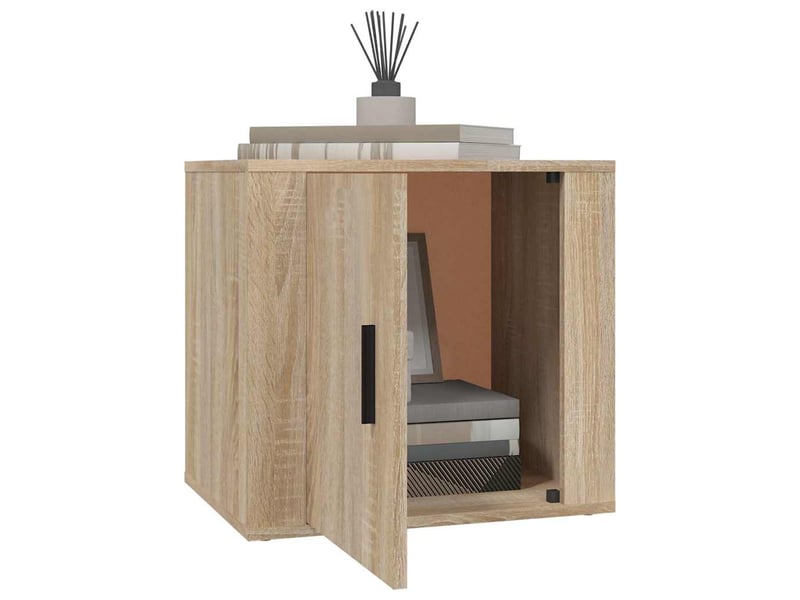  Lot de 2 table de chevet chanmbre, table d'appoint chêne sonoma 50x39x47 cm  - Conforama D