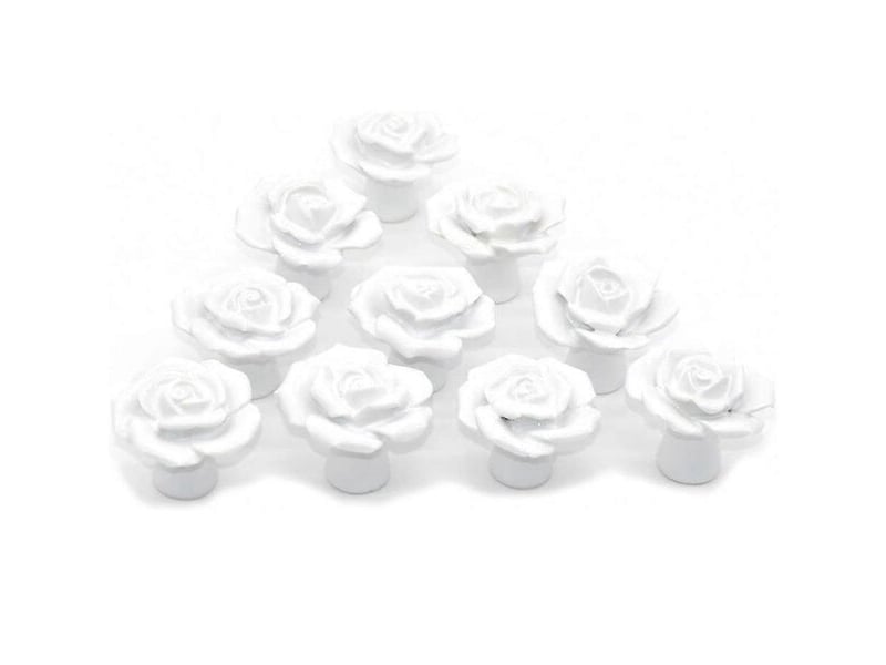  Poignées en céramique à motif de roses balti, 10 unités.  - Conforama A