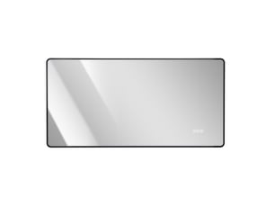 Miroir salle de bains led 60x120 cm anti-buée à cadre aluminium noir