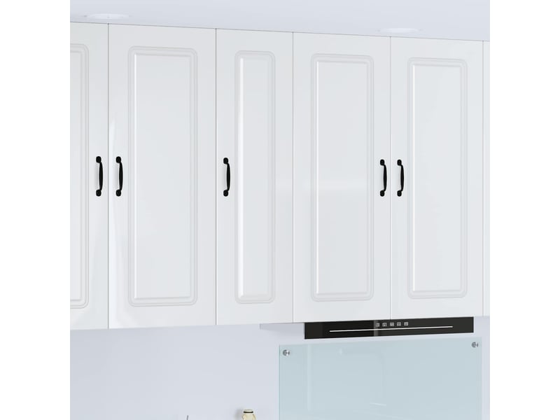Meuble mural de cuisine | armoire de cuisine blanc brillant shl1956 - Conforama B