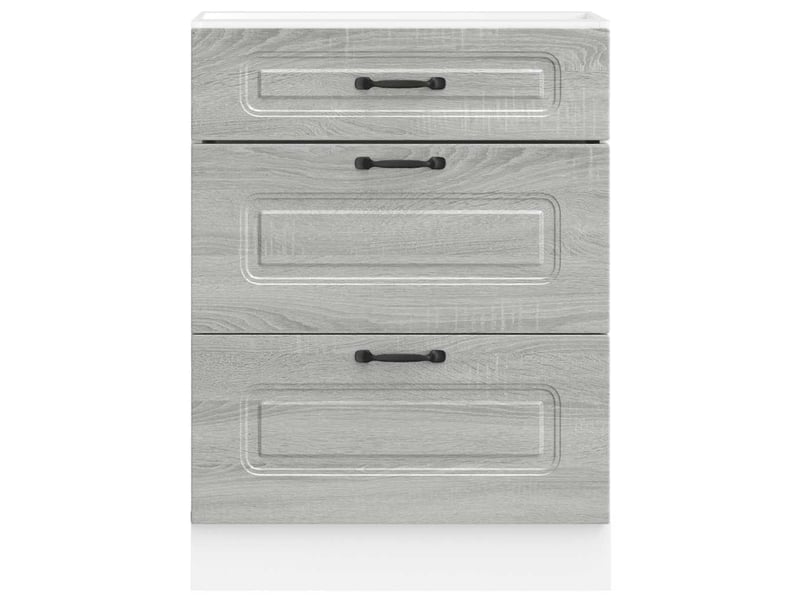  Meuble de rangement, armoire de cuisine kalmar sonoma gris bois d'ingénierie shl8493  - Conforama D