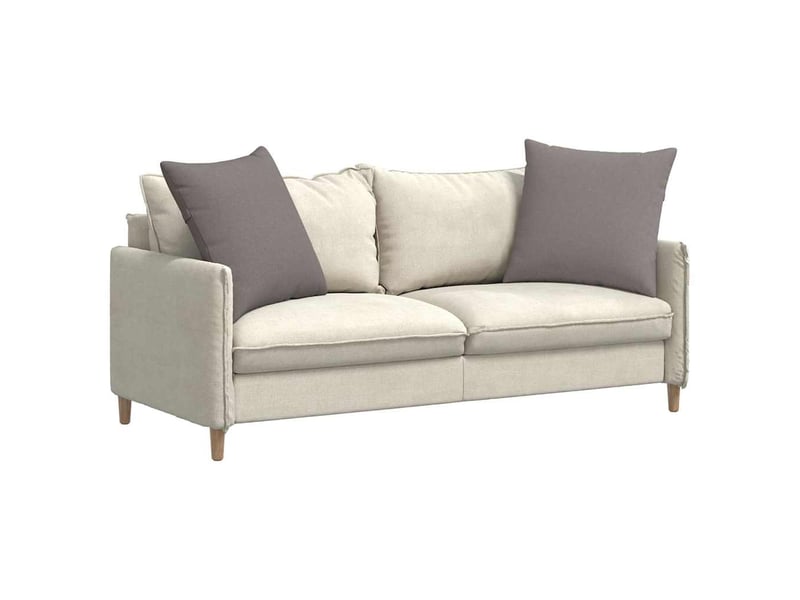  Lot de 2 coussins de canapé, coussins décoratifs tissu taupe 80 x 80 cm cf58969  - Conforama C