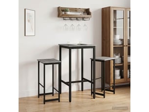 Lot de 2 tabouret de bar, chaise de bar sonoma gris 40x32x74 cm shl57906