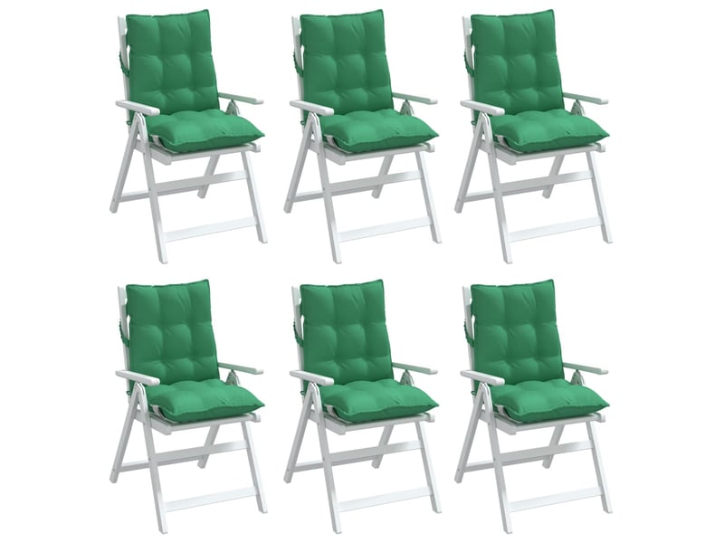  Lot de 6 coussins d'extérieur, coussins de chaise vert 100 x 50 x 7 cm cf56443  - Conforama C