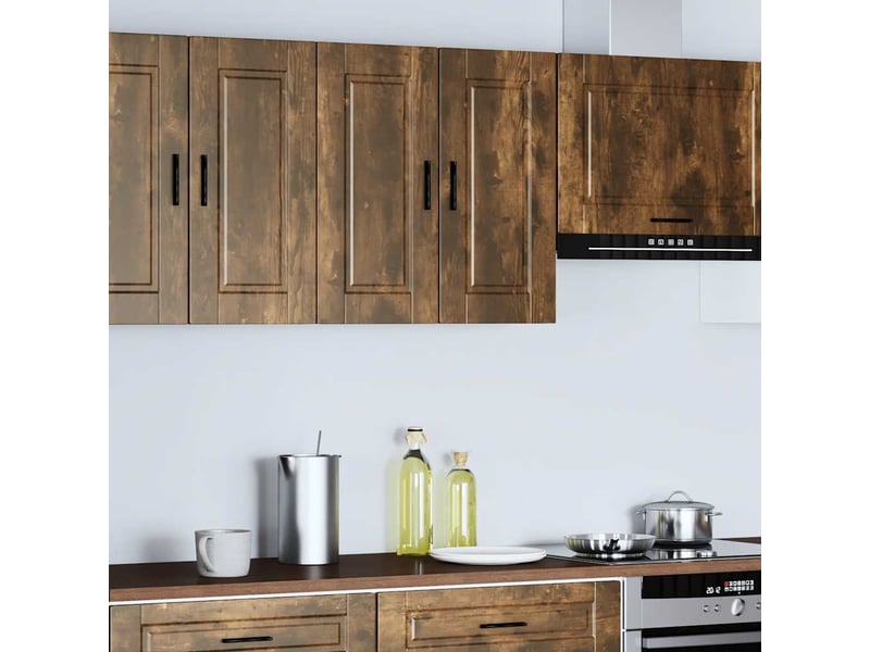 Meuble de rangement, armoire murale de cuisine porto chêne fumé bois d'ingénierie shl5343 - Conforama A