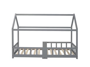 Lit simple 90x200 cm MAISONORA   coloris gris