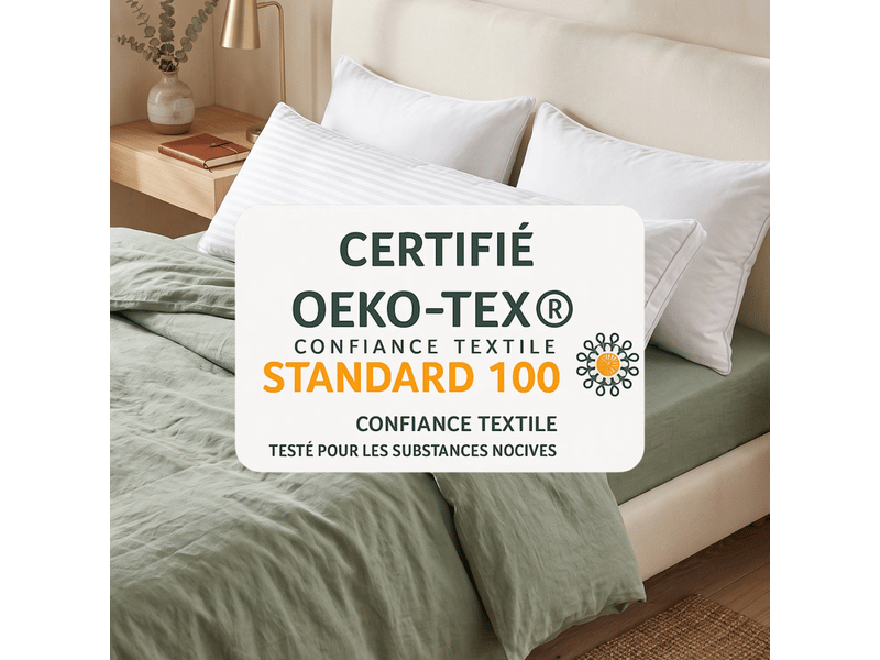  Traversin hôtel microfibre - 90 x 35 cm - tissu jacquard déhoussable - collection hôtellerie C06-TRM03 90/40 - Conforama D