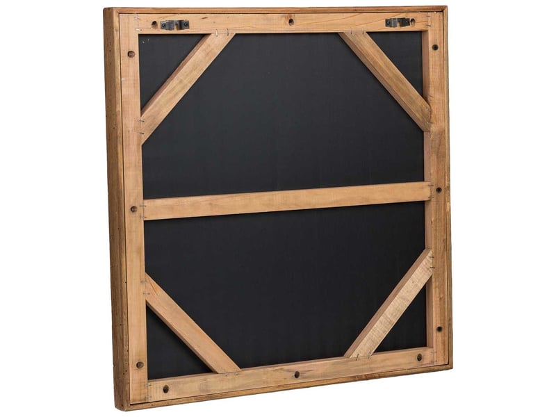  Tableau en bois recyclé fait main relief brun et beige 62x4x62 cm h  - Conforama D