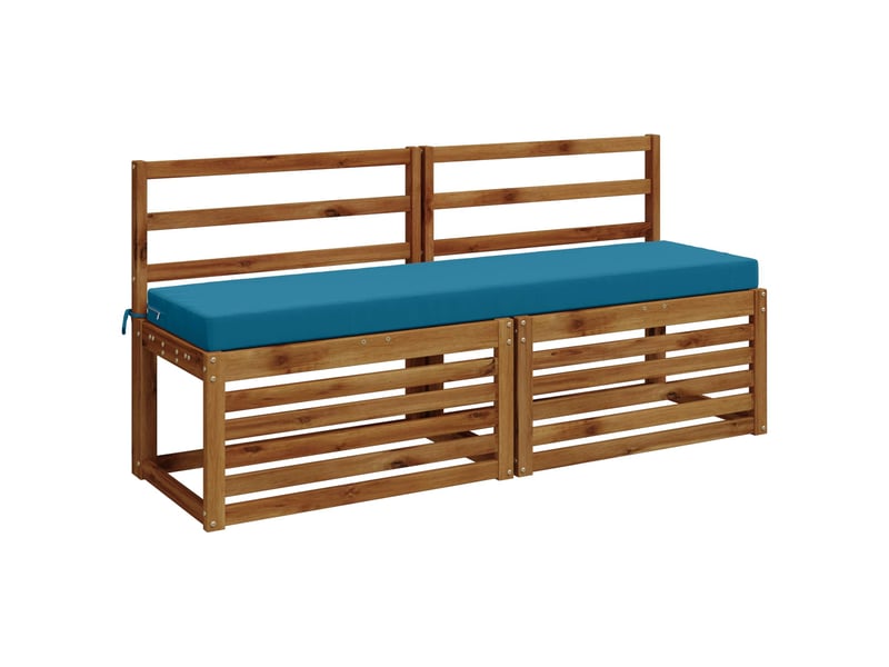 Lot de 2 coussins de banc, coussins d'assise soest 100 % polyester bleu clair cf57091 - Conforama C