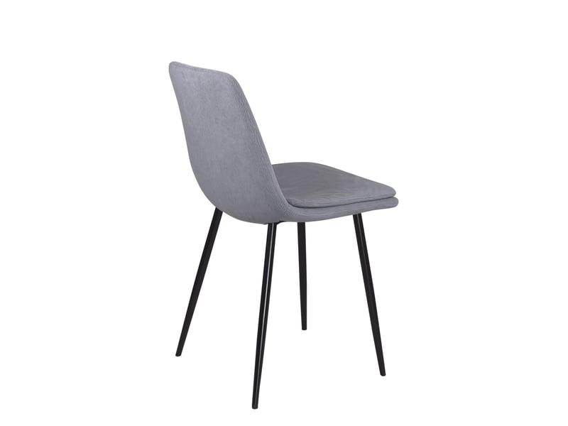  Lot de 4 chaises design yam en tissu rayé bleu 749-YAM-BLEU - Conforama W