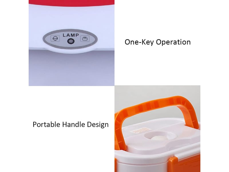  Boîte à lunch chauffante électrique, récipient chauffant portable pour aliments, riz avec prise de voitur  - Conforama E