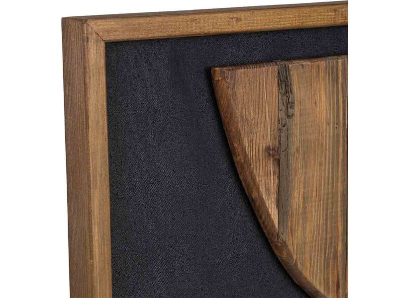  Tableau artisanal en bois recyclé relief marron et noir 62x4x82 cm h  - Conforama E