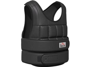 Veste légère lesté réglable 30 kg, 35 sacs amovibles, en tissu oxford et métal noir, 60 × 50 × 17 cm pour musculation