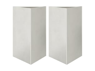 Jardinière - bac à fleurss 2 pcs triangulaire 50x43x75 cm acier inoxydable