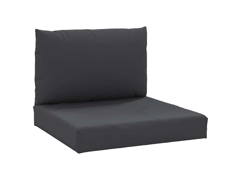  Lot de 2 coussins de palette, coussins de canapé noir tissu oxford cf59589  - Conforama A