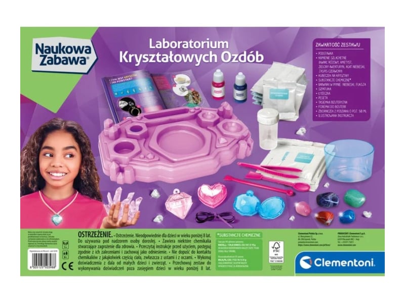  Coffret scientifique clementoni 50398 science  and  jeu - laboratoire de cristaux 8005125503988 - Conforama B
