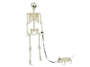 Squelette de décoration halloween 2 pc blanc 155 x 38.5 cm cf61973
